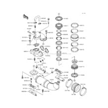 Muffler(s) pour Kawasaki 1991 TS