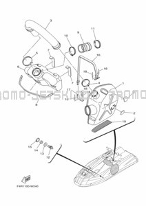 EXHAUST 3 pour Yamaha 2022 WaveRunner SJ1050