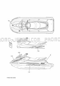 GRAPHIQUE pour Yamaha 2022 WaveRunner VX1050F
