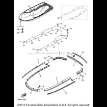 GUNWALE MAT pour Yamaha 2000 WaveRunner GP 800 (GP800Y) 2000