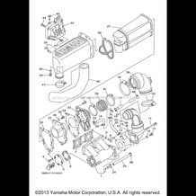 EXHAUST 1 pour Yamaha 2000 WaveRunner SUPER JET - SJ700AY - 2000