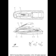 GRAPHIC TOOL pour Yamaha 2000 WaveRunner SUPER JET - SJ700AY - 2000