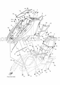 ENGINE HATCH 1 pour Yamaha 2023 WaveRunner JETBLASTER (JB1050-Y)