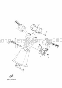 STEERING 3 pour Yamaha 2023 WaveRunner JETBLASTER (JB1050-Y)