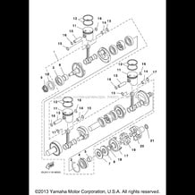 CRANKSHAFT PISTON pour Yamaha 2000 WaveRunner SUV 1200 (SV1200Y) 2000