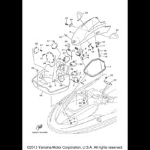 ENGINE HATCH 2 pour Yamaha 2000 WaveRunner SUV1200 - SV1200Y - 2000