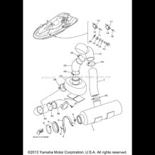 EXHAUST 2 pour Yamaha 2000 WaveRunner SUV 1200 (SV1200Y) 2000