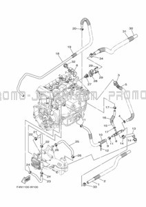 EXHAUST 2 pour Yamaha 2023 VX1050G-Y