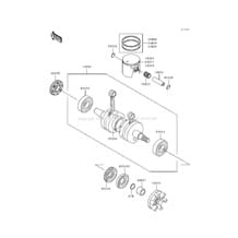 Crankshaft/Piston pour Kawasaki 1992 650 SX