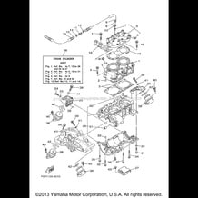 CYLINDER. CRANKCASE 1 pour Yamaha 2000 WaveRunner WAVERUNNER (Metallic Marine Silver) - XL800Y - 2000