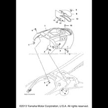 ENGINE HATCH 1 pour Yamaha 2000 WaveRunner WAVERUNNER (Metallic Marine Silver) - XL800Y - 2000