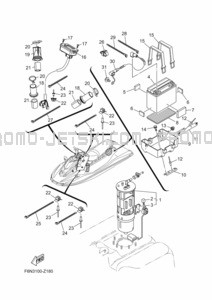 ELECTRICAL 3 pour Yamaha 2024 WaveRunner EX Sport (EX1050B-A)
