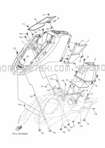 ENGINE HATCH 1 pour Yamaha 2024 WaveRunner EX Sport (EX1050B-A)
