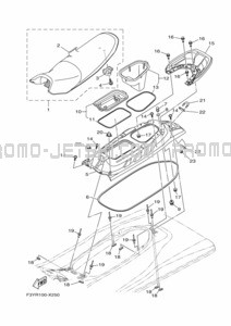 SEAT & UNDER LOCKER pour Yamaha 2024 WaveRunner EX Sport (EX1050B-A)