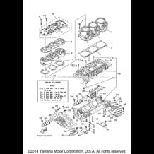 CYLINDER. CRANKCASE 1 pour Yamaha 2000 WaveRunner XL 1200 LTD (XA1200Y) 2000