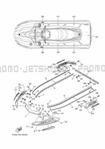 GUNWALE & MAT pour Yamaha 2024 VX1050B-A