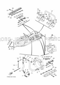 HULL & DECK pour Yamaha 2024 WaveRunner VX Deluxe (VX1050D-A)