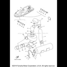 EXHAUST 3 pour Yamaha 2000 WaveRunner XL1200  LTD - XA1200Y - 2000