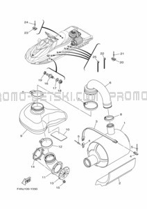 EXHAUST 3 pour Yamaha 2024 WaveRunner VX-C (VX1050G-A)