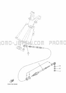 CONTROL CABLE pour Yamaha 2024 WaveRunner VX-C (VX1050G-A)