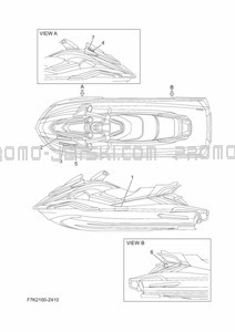 IMPORTANT LABELS pour Yamaha 2024 WaveRunner FX HO (FX1900C)