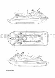 IMPORTANT LABELS pour Yamaha 2024 WaveRunner VX Cruiser HO (VX1900B-A)