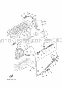 EXHAUST 2 pour Yamaha 2024 WaveRunner VX Limited HO (VX1900A-A)