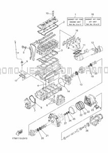 REPAIR KIT 1 pour Yamaha 2024 WaveRunner VX Limited HO (VX1900A-A)