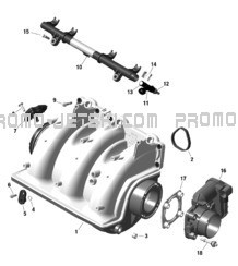 ROTAX - Air Intake Manifold And Throttle Body pour Sea-Doo 2023 GTI SE 130