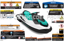 Body - Warning Decals pour Sea-Doo 2023 GTI SE 130