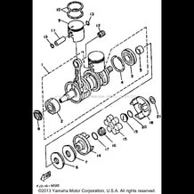 CRANKSHAFT - PISTON pour Yamaha 1991 WaveRunner SUPER JET - SJ650P - 1991