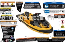 Body - Warning Decals pour Sea-Doo 2023 GTX LIMITED 300