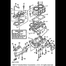 CYLINDER - CRANKCASE pour Yamaha 1991 WaveRunner SUPER JET 650 (SJ650P) 1991