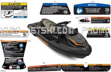 Body - Warning Decals pour Sea-Doo 2023 GTX PRO 130