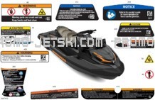 Body - Warning Decals pour Sea-Doo 2023 GTX PRO 130 iBR