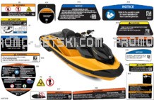 Body - Warning Decals pour Sea-Doo 2023 RXP X 300