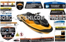 Body - Warning Decals pour Sea-Doo 2023 RXP X 300 SPECIAL SERIES