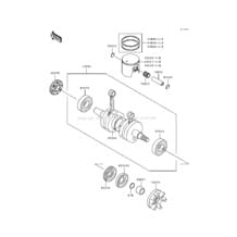 Crankshaft/Piston(s)(JS750-A1/A2) pour Kawasaki 1992 750 SX