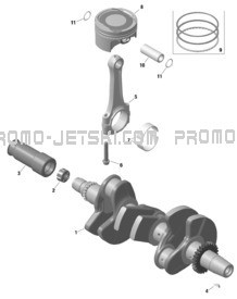 ROTAX - Crankshaft and Pistons pour Sea-Doo 2023 SPARK 60