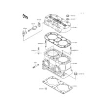 Cylinder Head/Cylinder pour Kawasaki 1992 750 SX