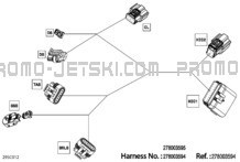 Electric - Steering Wiring Harness - 278003595 - Package Convenience pour Sea-Doo 2023 SPARK 90 - 2UP