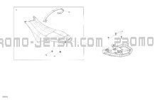 Body - Seat - Manta Green pour Sea-Doo 2023 SPARK TRIXX - 2UP