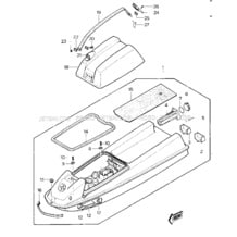 HULL/ENGINE HOOD ('82-'83 JS440-A6/A7) pour Kawasaki 1982 JS440