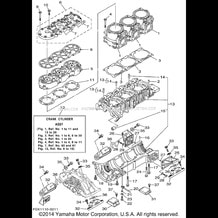 CYLINDER CRANKCASE 1 pour Yamaha 2001 WaveRunner GP 1200 R (GP1200AZ) 2001