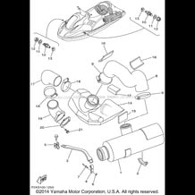 EXHAUST 3 pour Yamaha 2001 WaveRunner GP1200R - GP1200AZ - 2001