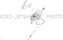 Body - Front Cover pour Sea-Doo 2024 GTI 170 SE - 30RF - SE package - Teal Blue Metalic - Audio