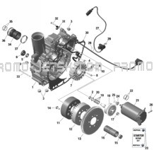 ROTAX - Magneto and Electric Starter pour Sea-Doo 2024 GTR 230 - 36RB - STD package - Eclipse Black