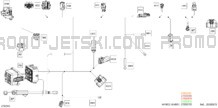 Electric - Main Harness - 278003783 pour Sea-Doo 2024 GTR 230 - 36RB - STD package - Eclipse Black