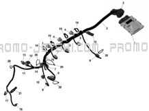 ROTAX - Engine Harness And Electronic Module pour Sea-Doo 2024 GTX 170 - 11RB - STD package - Blue Abyss