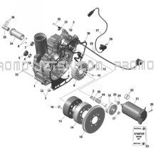 ROTAX - Magneto and Electric Starter pour Sea-Doo 2024 GTX 170 - 11RB - STD package - Blue Abyss